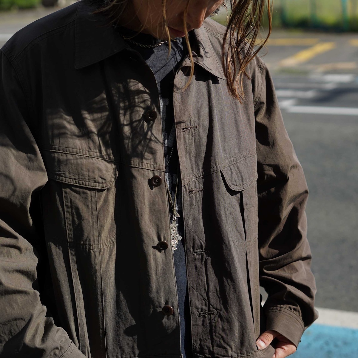 blurhms ROOTSTOCK/ C/N OX Short Jacket (Khaki Brown)
